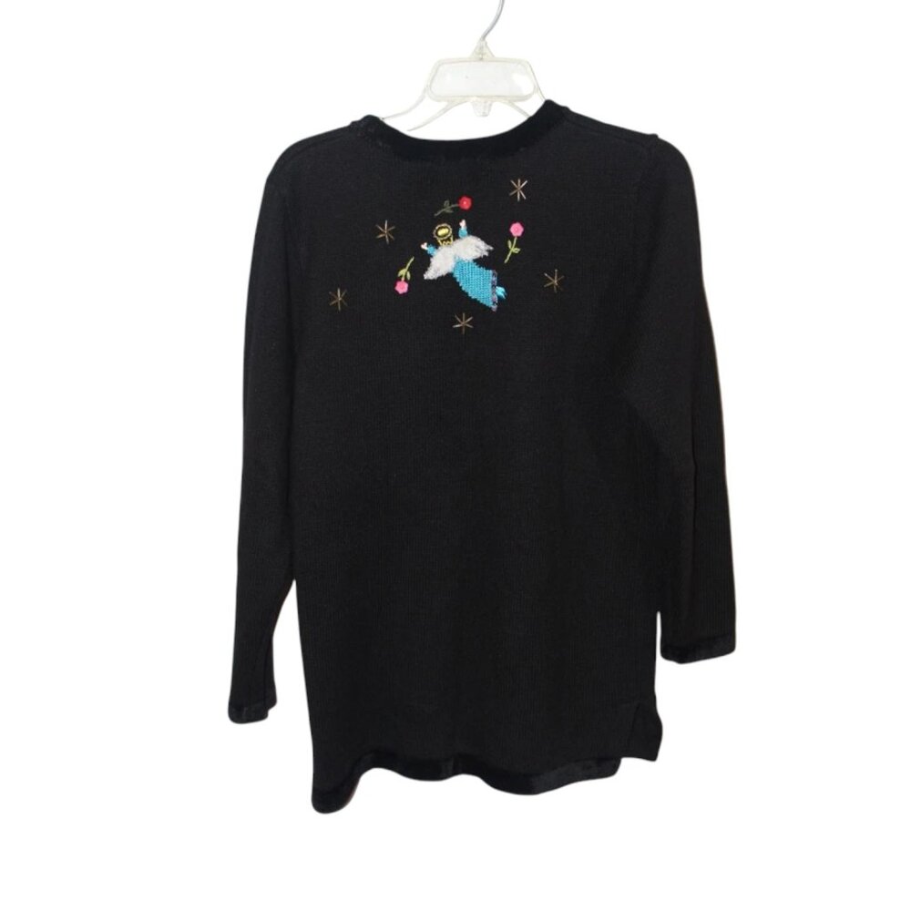 The Quacker Factory Vintage Nativity Christmas Sweater Embellished Size Small - Picture 6 of 6